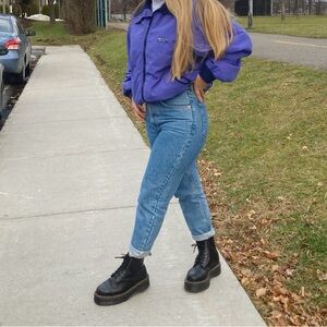 Dr. Martens Black Leather Sinclair Combat Boots